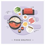 美食插画  