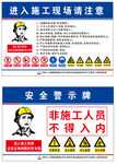 工地安全施工警示牌
