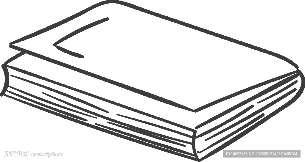 一摞书籍简笔画