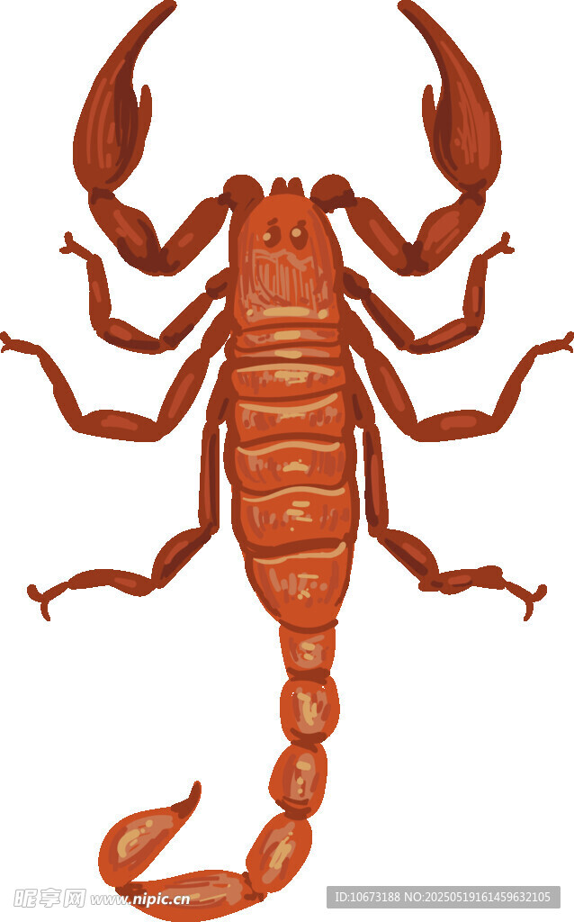 红色蝎子插画
