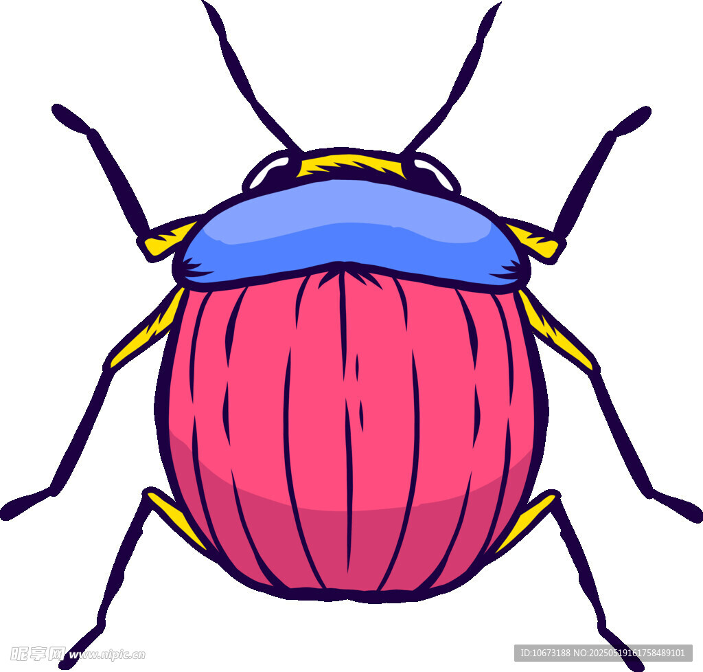 卡通甲虫插画