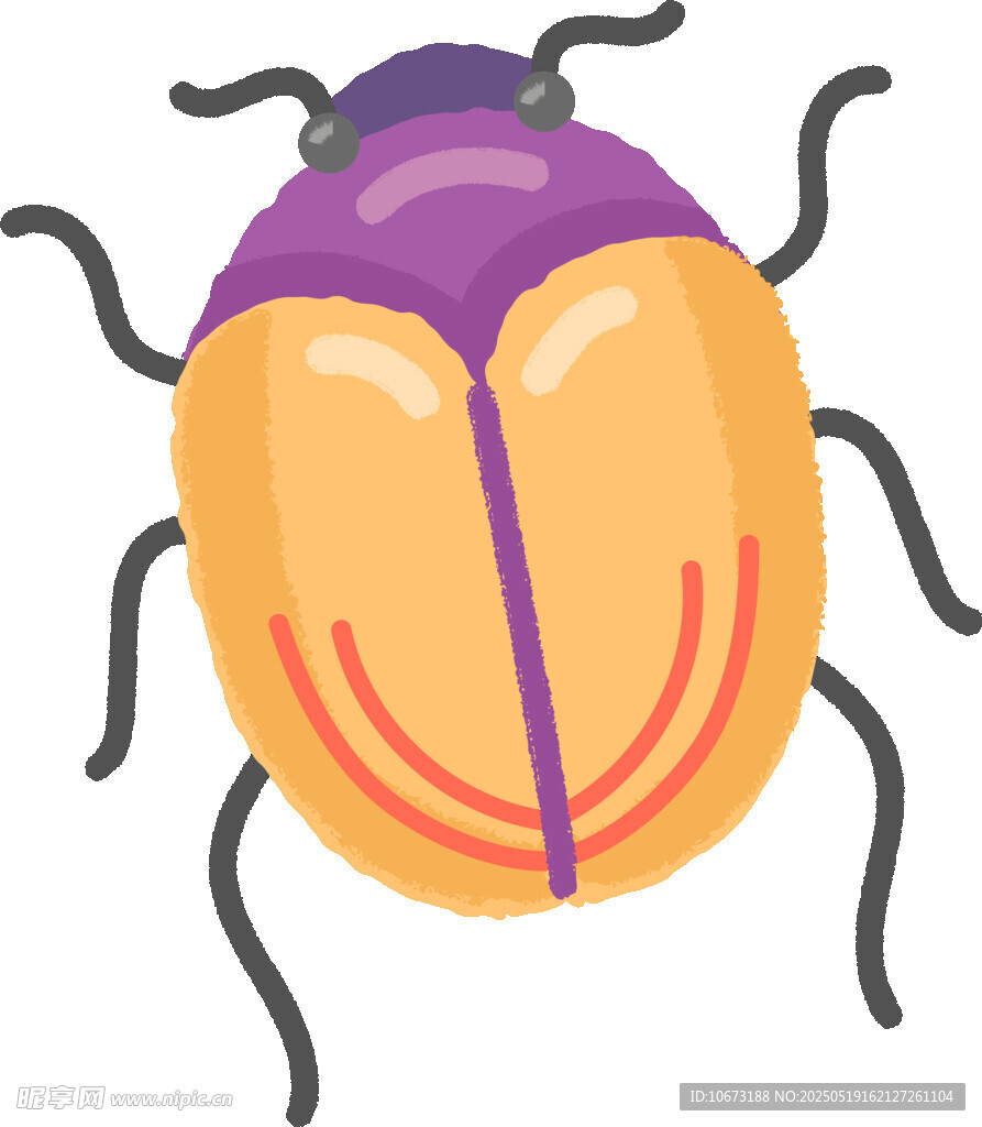 卡通甲虫插画