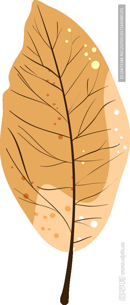 金黄秋叶插画