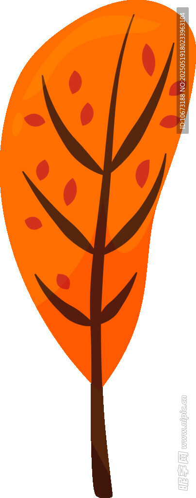 橙色树叶插画