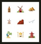 世界著名景点图标