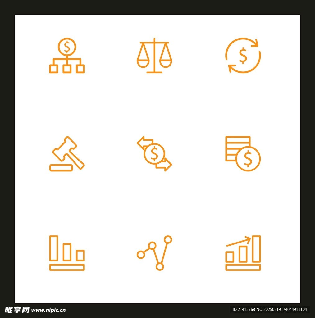 简约商务金融图标