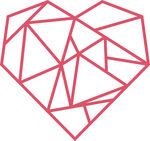 几何线条构成的心形图案