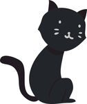 可爱黑猫卡通形象