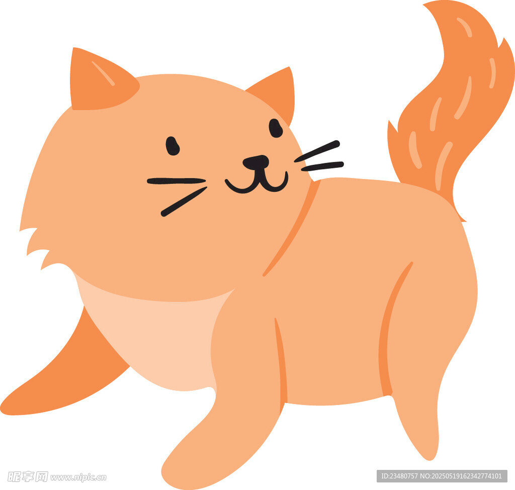 可爱橘猫俏皮姿态