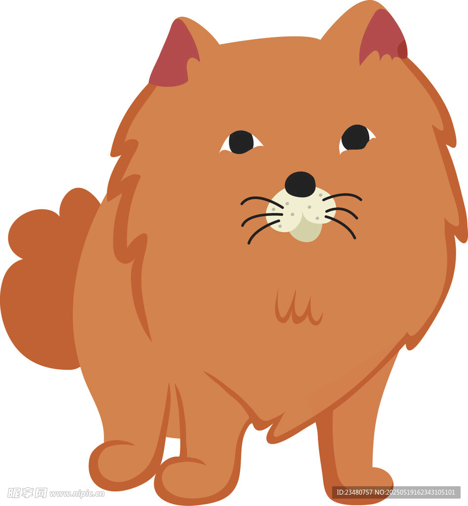 可爱棕色猫咪卡通形象
