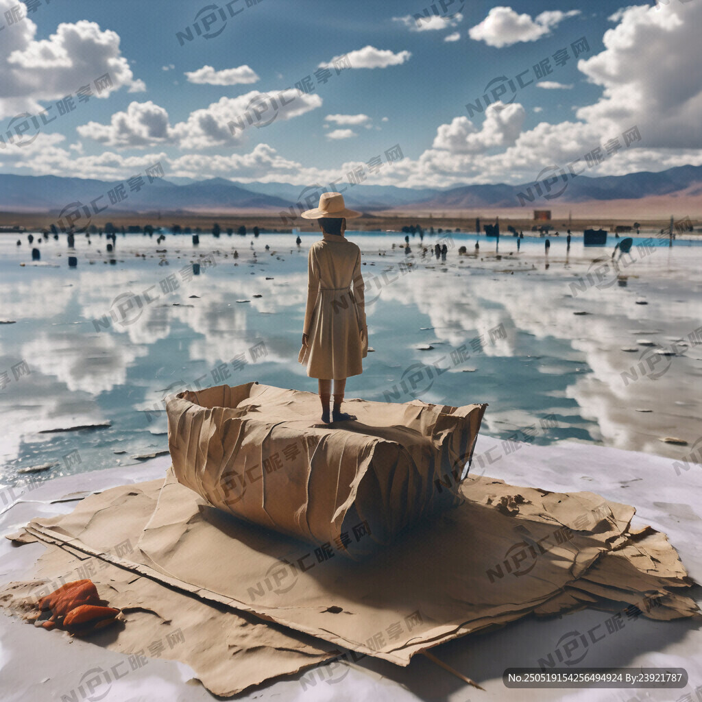 青海 茶卡盐湖 纸卡