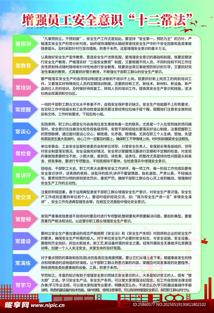 制度展板绿色 十二常法