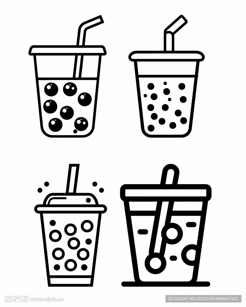 珍珠奶茶图标