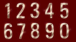 红色背景金属质感数字