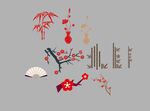 梅花 竹子