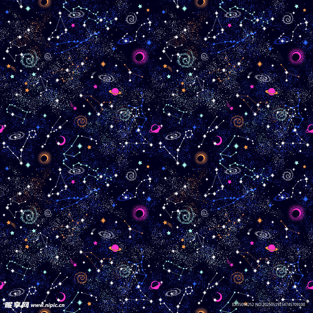 梦幻星空图案纹理背景