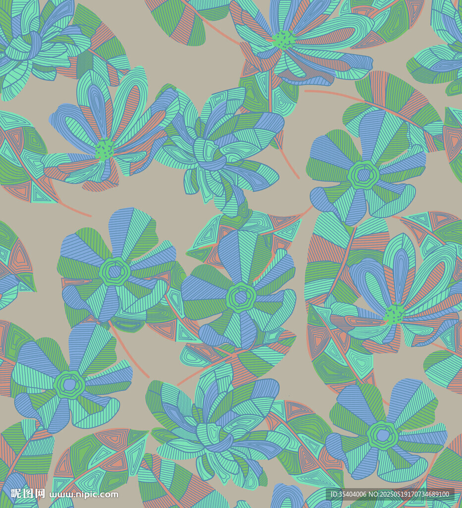 多色抽象几何花瓣