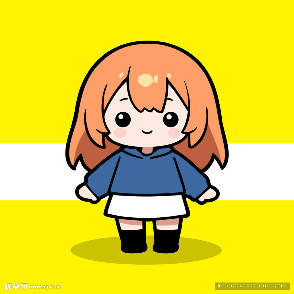 可爱卡通女孩形象展示