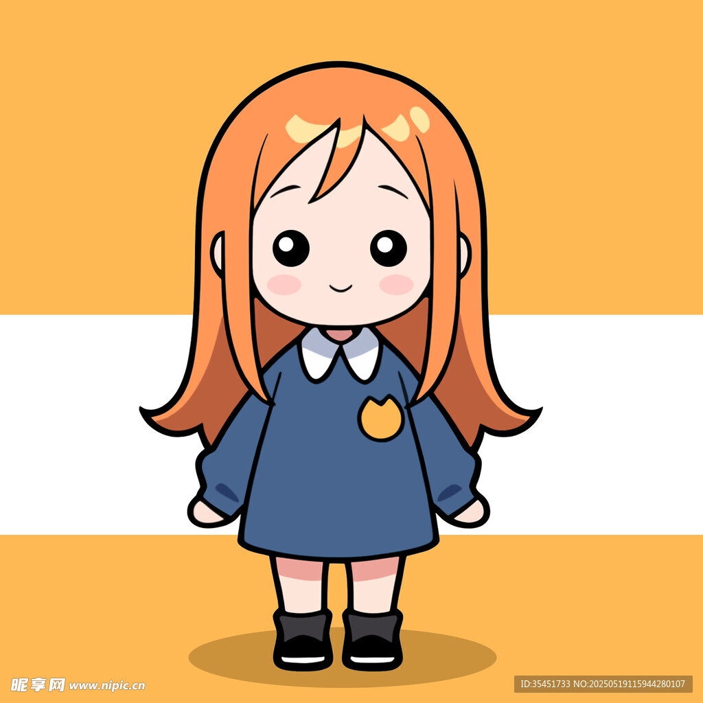 可爱校服女孩形象展示
