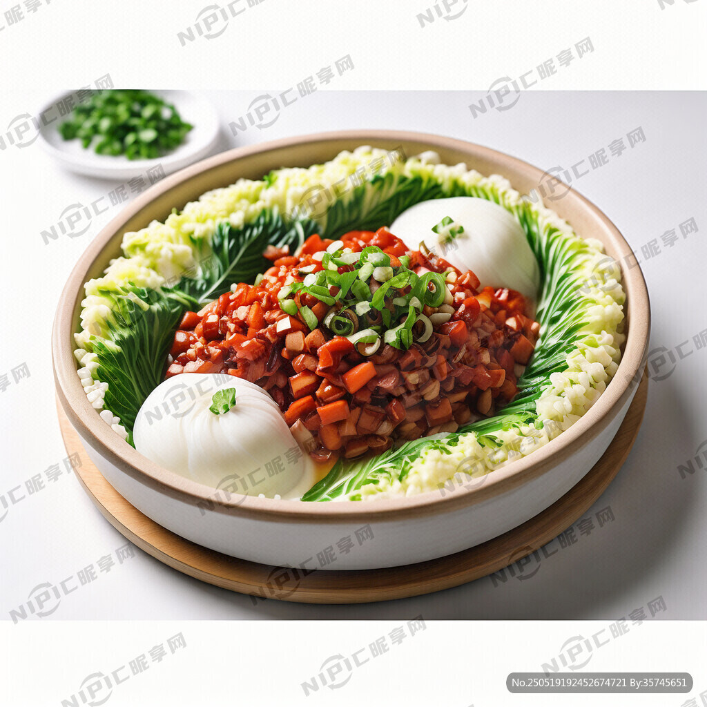 一道中式菜品 食材有炒蒜蓉酱