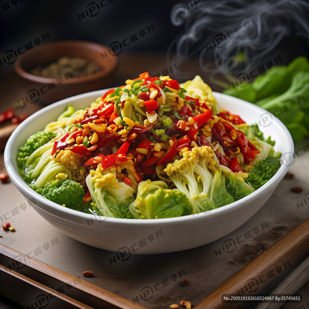 一道中式菜品 食材有炒蒜蓉酱