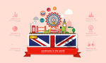 英国 国家 地标 海报 