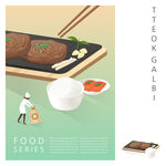 韩国料理插画  