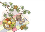 美食手绘插画 