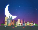 矢量城市夜景 