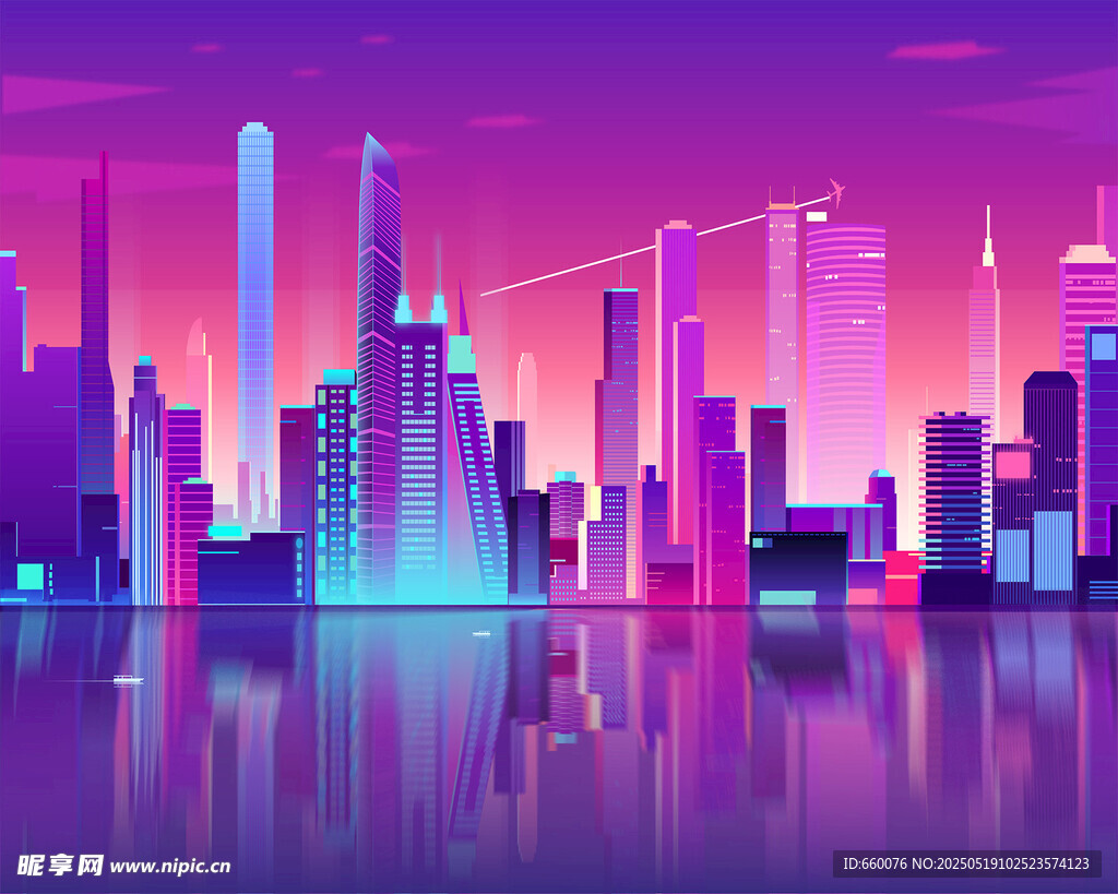矢量城市夜景 