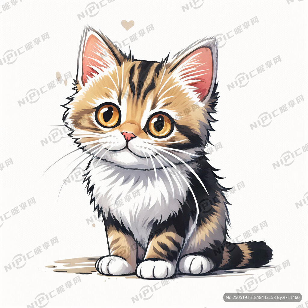 卡通猫 手绘
