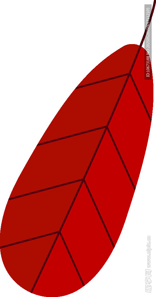 红色叶片插画
