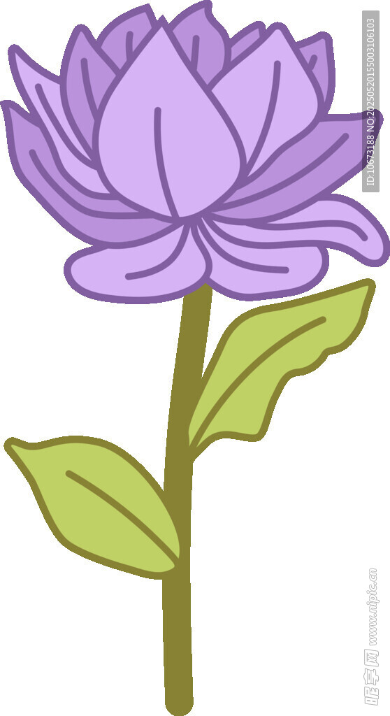 紫色花朵插画