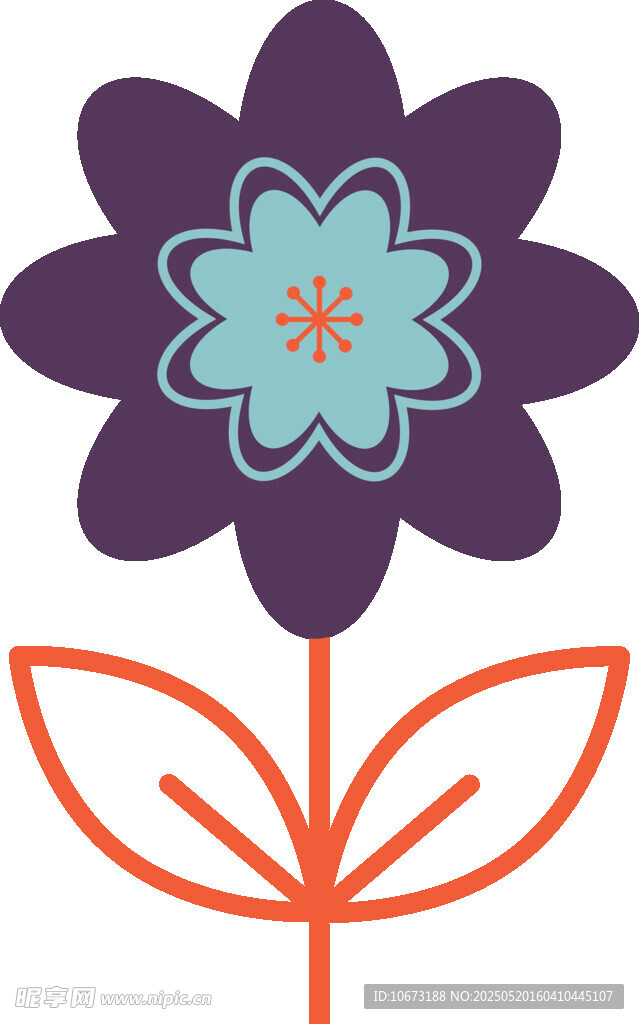 简约花朵图案设计元素