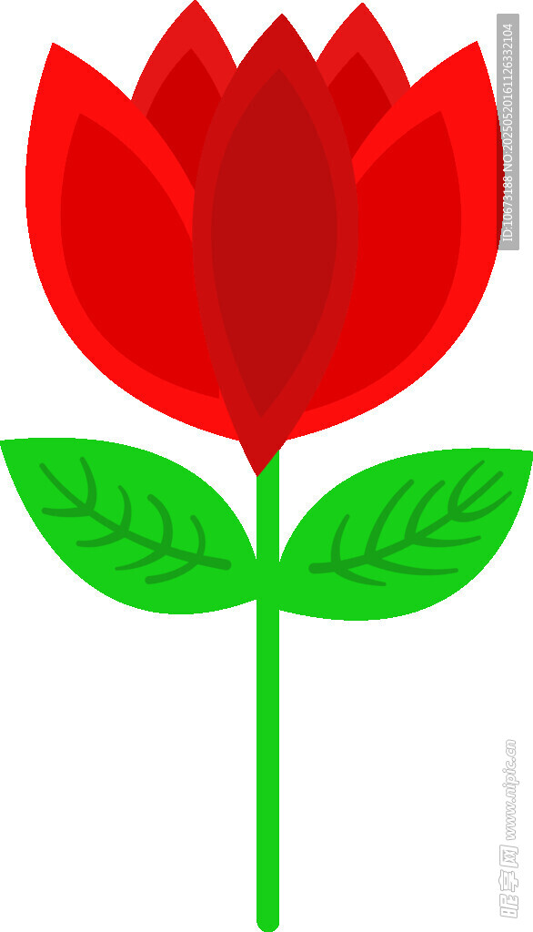 红色花朵图标