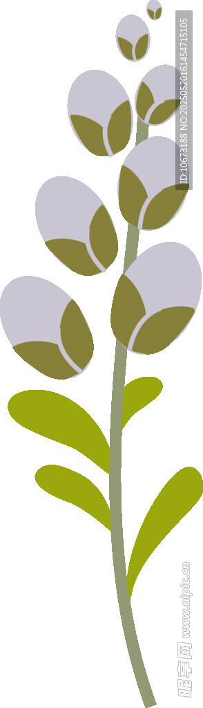 简约植物花卉插画元素
