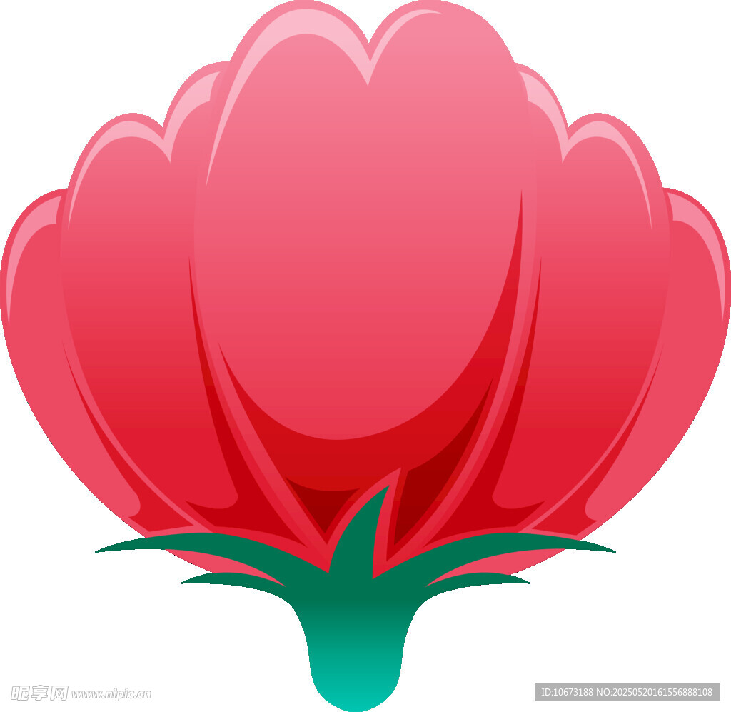 红色花朵图标