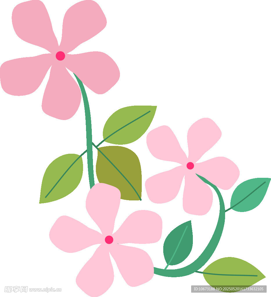 粉色花朵插画