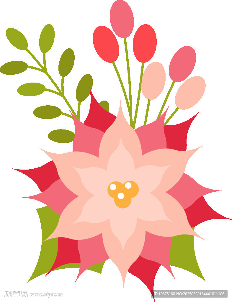多彩花卉插画