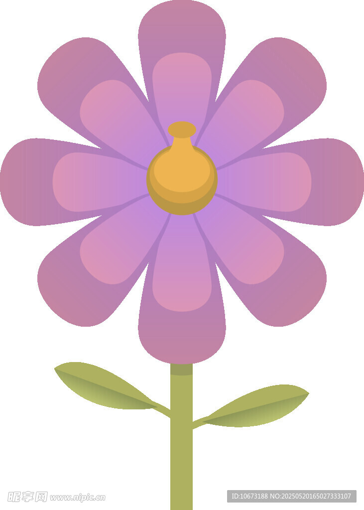 紫色花朵插画