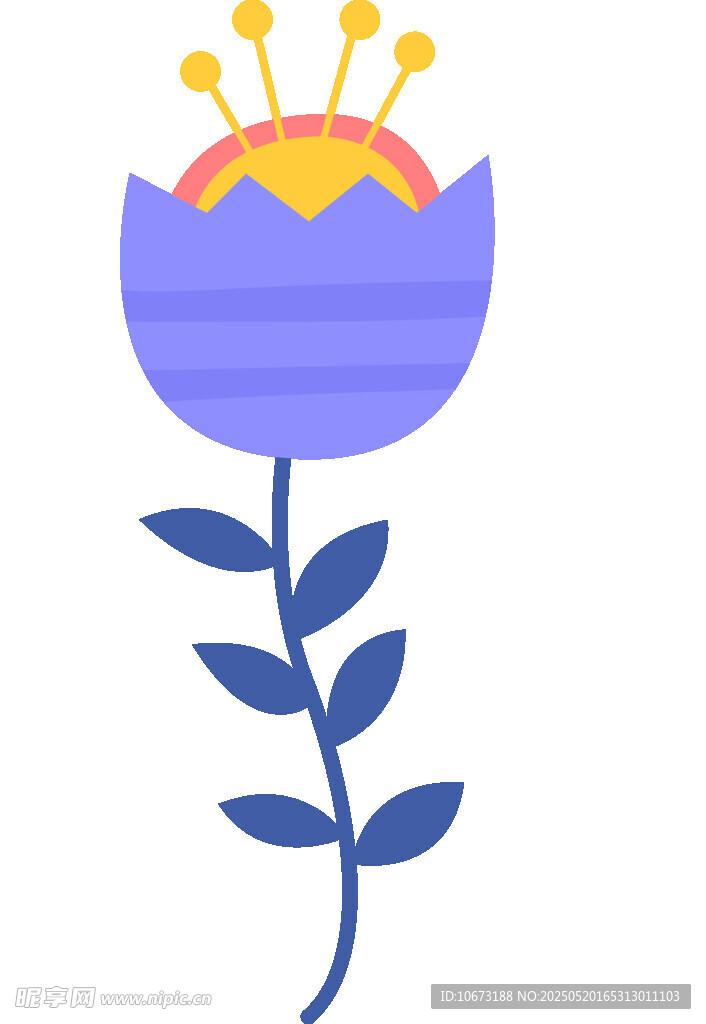 紫色花朵插画