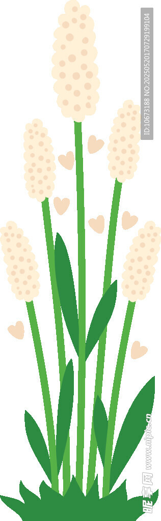 清新绿植花卉插画图案
