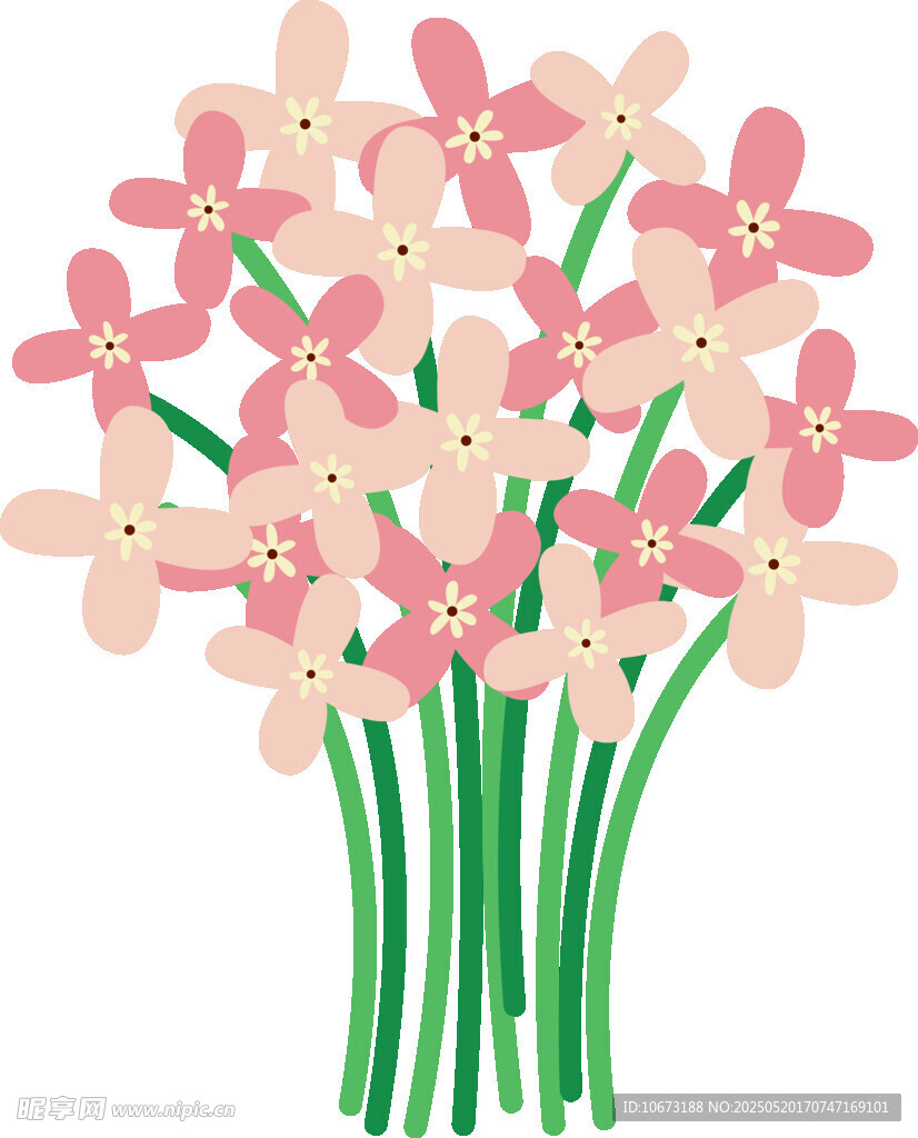粉色花卉插画