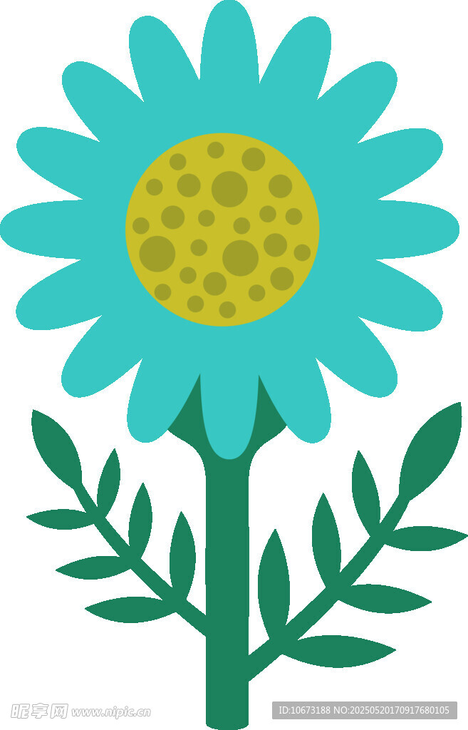 蓝色雏菊插画