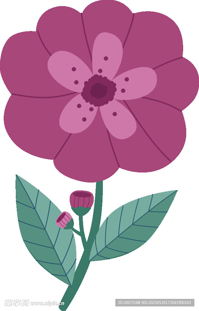 紫色花朵插画