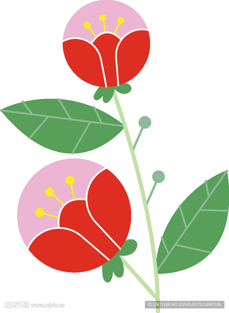 可爱花朵插画