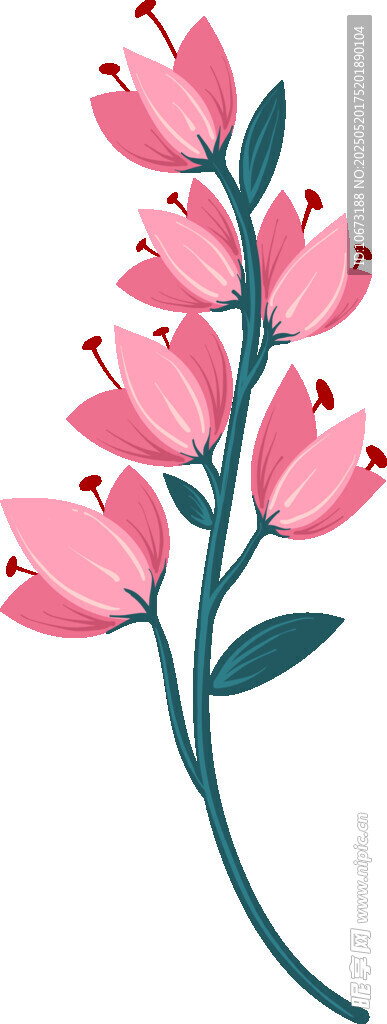 粉色花朵插画