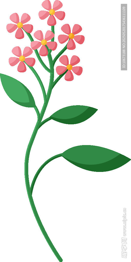 粉色小花插画