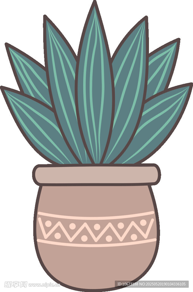 盆栽绿植插画