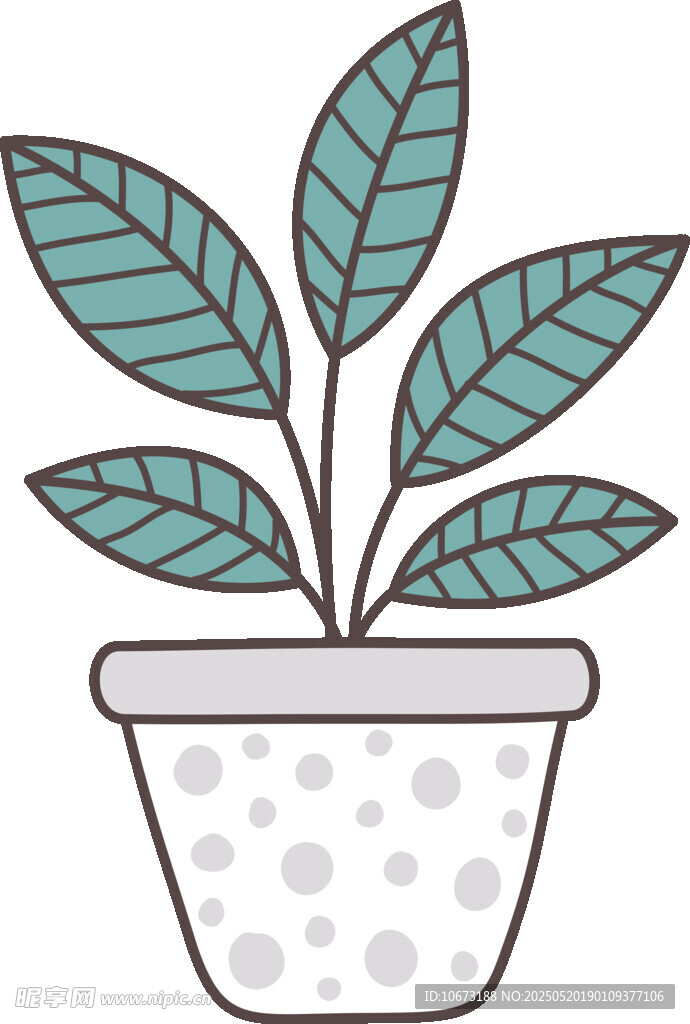 盆栽绿植插画